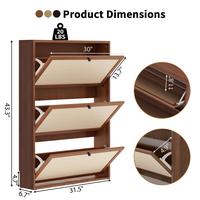 Walnut 3 Drawers Single Layer