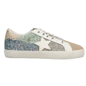 Vintage Havana Womens Palmer Glitter Slip On Sneakers Shoes Casual - Beige