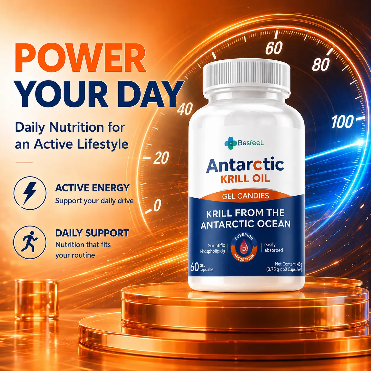 Upgraded GKTK Norwegian Krill Fish Oil – Boosts Body Energy GMX