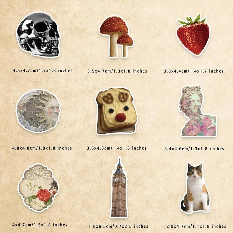 240 Pcs Vintage Aesthetic Stickers for Scrapbooks,Cute Vinyl Stickers for Water Bottles Skateboard Notebooks Phone Kindle,dealsforyoudays