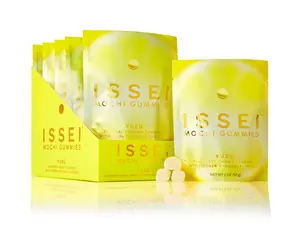 Issei Mochi Gummies Six-Pack – Yuzu  | Soft & Chewy | Award Winning | Gelatin-Free, Non-GMO, Gluten-Free, Plant-Based, Dye-Free | Delicious Snack | 2 Oz (6 Pack, Yuzu) | Japanese Candy