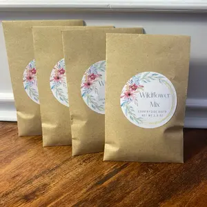 Wildflower Seed Mix Packet, Wedding Party Favors Seed Mix, Bridal Shower Party Favor, Garden Wildflower Seed Mix Packet, Personalized Seeds