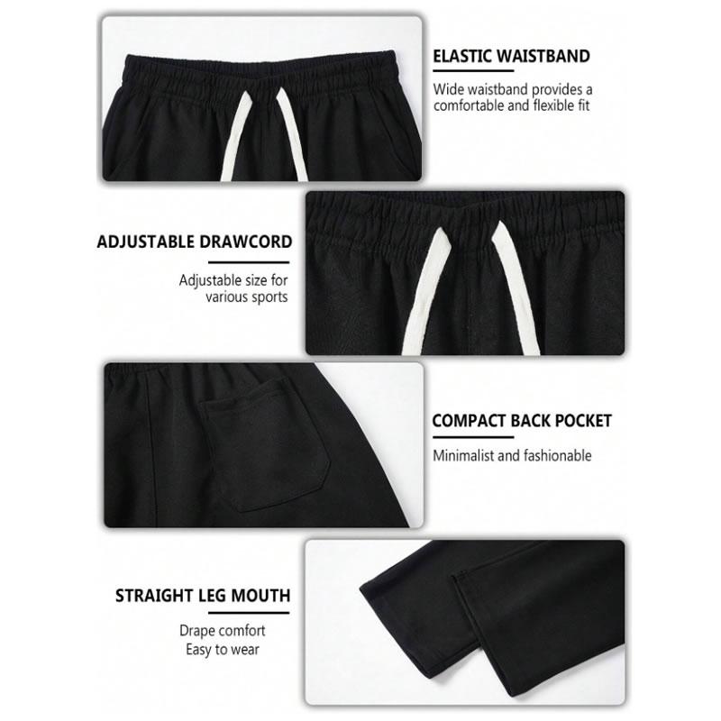 #Springfresh American style 60% pure cotton straight leg casual pants, durable for daily wear, multi-color neutral sports pants, classic printed sweatpants, sweeping pants