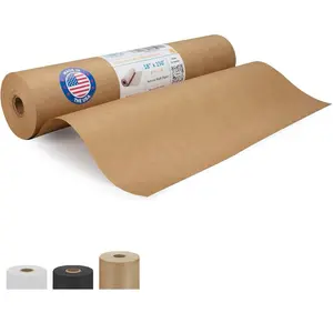 IDL Packaging 18" x 1800" (150 feet) - Brown Kraft Paper Roll - 50lb Thickness - Heavy-Duty Paper for Packing, Moving, Shipping, Crafts - 100% Recyclable Natural Kraft Wrapping Paper