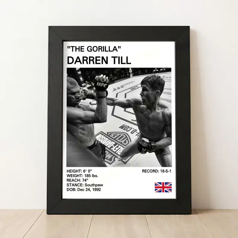 Darren Till The Gorilla MMA Poster(unframed)