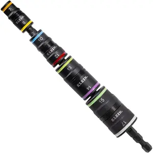 32933M 6-in-1 Metric Impact Socket Set, 3 Flip Sockets with 7, 8, 10, 12, 13 and 14 mm Nut Driver Sizes, Impact Rated 5-Inch Shaft