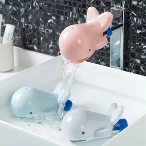 Cute whale shaped faucet extender, easy to wash hands, colorful bathroom and kitchen sink accessories with extended splash proof sink