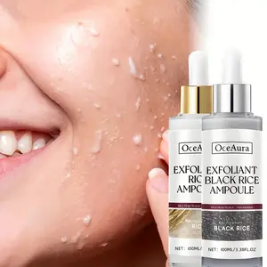 Black Rice, White Rice, Black Rice Ampoule, Salicylic Acid essence Two piece Skin Care Set Grain Extract Moisturizing, Deep Cleaning Skin Combination, Exfoliating essence, Mild Face and Body Scrub Cleanser, Fresh Formula, Daily Skin Care