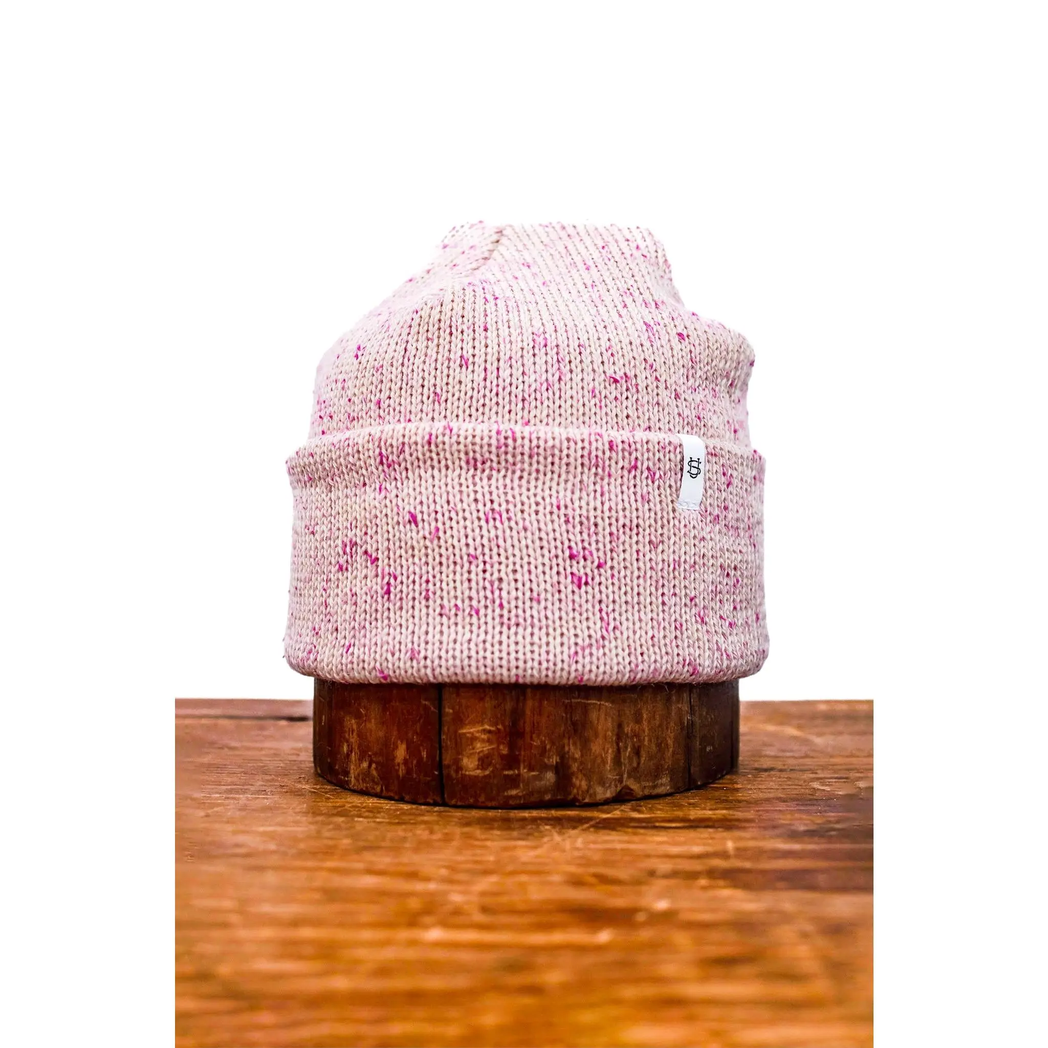 Cherry Blossom Tweed Ragg Wool Beanie