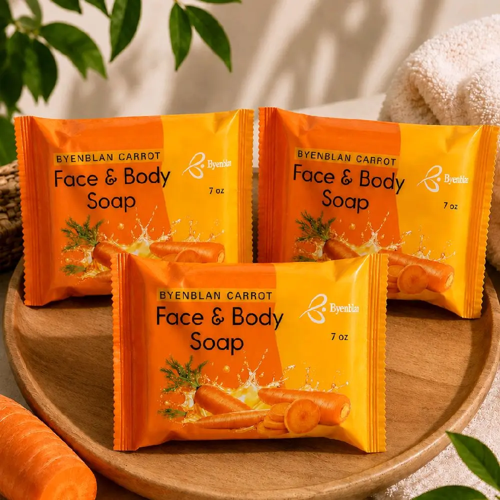 Byenblan Carrot Face & Body Soap 7 oz - 3pcs