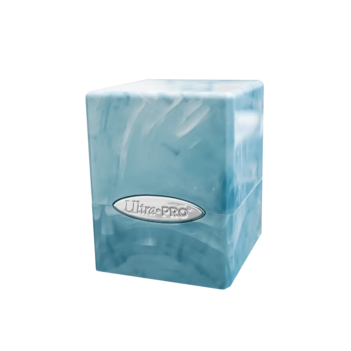 Marble SATIN® Cube - Light Blue / White