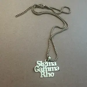 Gold Sigma Gamma Rho necklace
