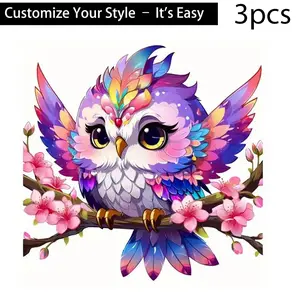 3pcs, Heat Transfer Stickers, DIY Iron-On Patches, Durable Plastic, Multi-Color Washable Waterproof Fade-Resistant, Suitable for T-Shirt Making, Pillow Decoration, Backpacks, Cushions, Pants, Sofa