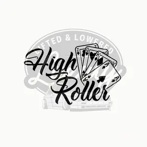 High Roller Permanent Vinyl Decal for Car or Truck - Customizable Design, High-Quality Vinyl Material