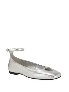 GUESS Female Metallic Ankle Strap Ballet Flats
