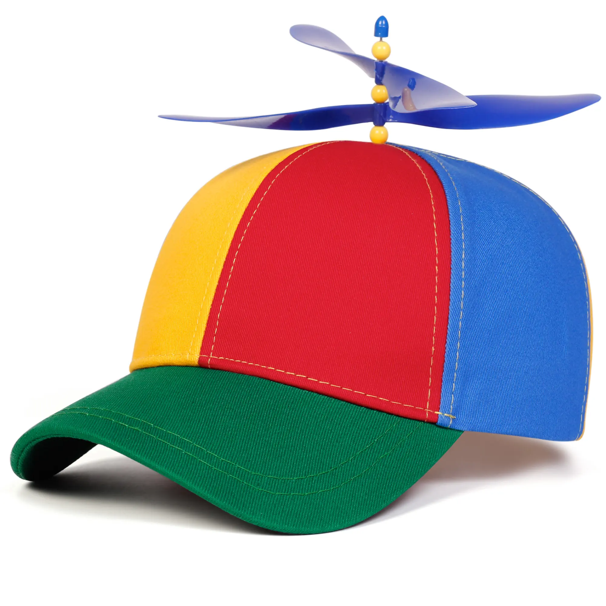 Unisex Double Propeller Color Block Baseball Cap Outdoor Adjustable Sunscreen Leisure Hat Spring Autumn Travel Tourism Beach Vacation
