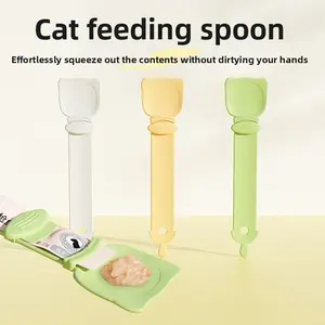 New Hot-Selling Cat Stick Spoon Squeezer Cat Stick Feeder Cat Stick Snack Meat Paste Feeding Spoon