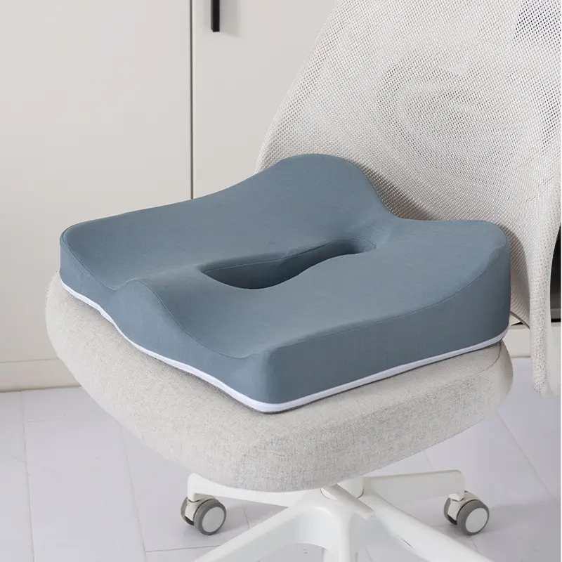 Memory Foam Coccyx Seat Cushion - 40*45*8 cm, Non-Slip Rubber Base, Home Office Furniture Accessory, Ergonomic Chair Upgrade, Contours to Body Shape, Promotes Healthy Posture (2 Core Usage Scenarios: Home Office, Car)
