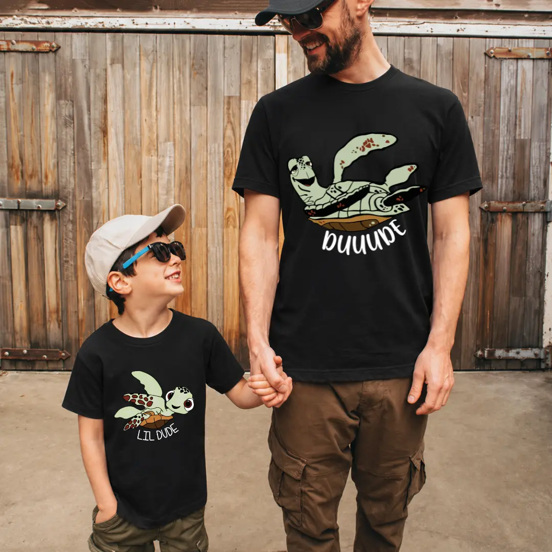 Father and Kid Matching Shirts, Matching Turtles Father Son Shirts, Matching Dad and Son Shirts, Daddy and Me Shirt, Dad and Son Tee, Father's Day Gift graphic apparel