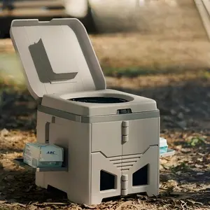 Portable Folding Toilet Seat for Car Emergency Camping, Adult Portable Odor-Proof Outdoor Mobile Toilet, Compact Travel Toilet, Camping Gear, Camping Supplies