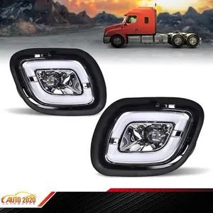 Fit For 08-17 Freightliner Cascadia LH+RH Side LED Fog Lights Lamp White 1 Pair