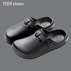 TEER Arch support work clogs, non-slip orthopedic shoes, suitable for chefs, nurses, gardeners, comfortable slip-on cushioned slippers casual comfortable slide sandal platform slip-on clog  mules