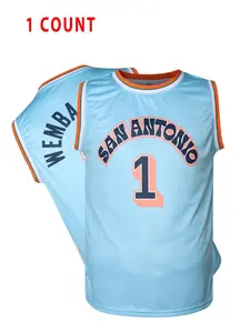 Men's Letter & Number Embroidery Basketball Jersey, Loose Casual Breathable Quick Drying Basketball Vest, Sports Top, Basketball Clothing for Outdoor Sports