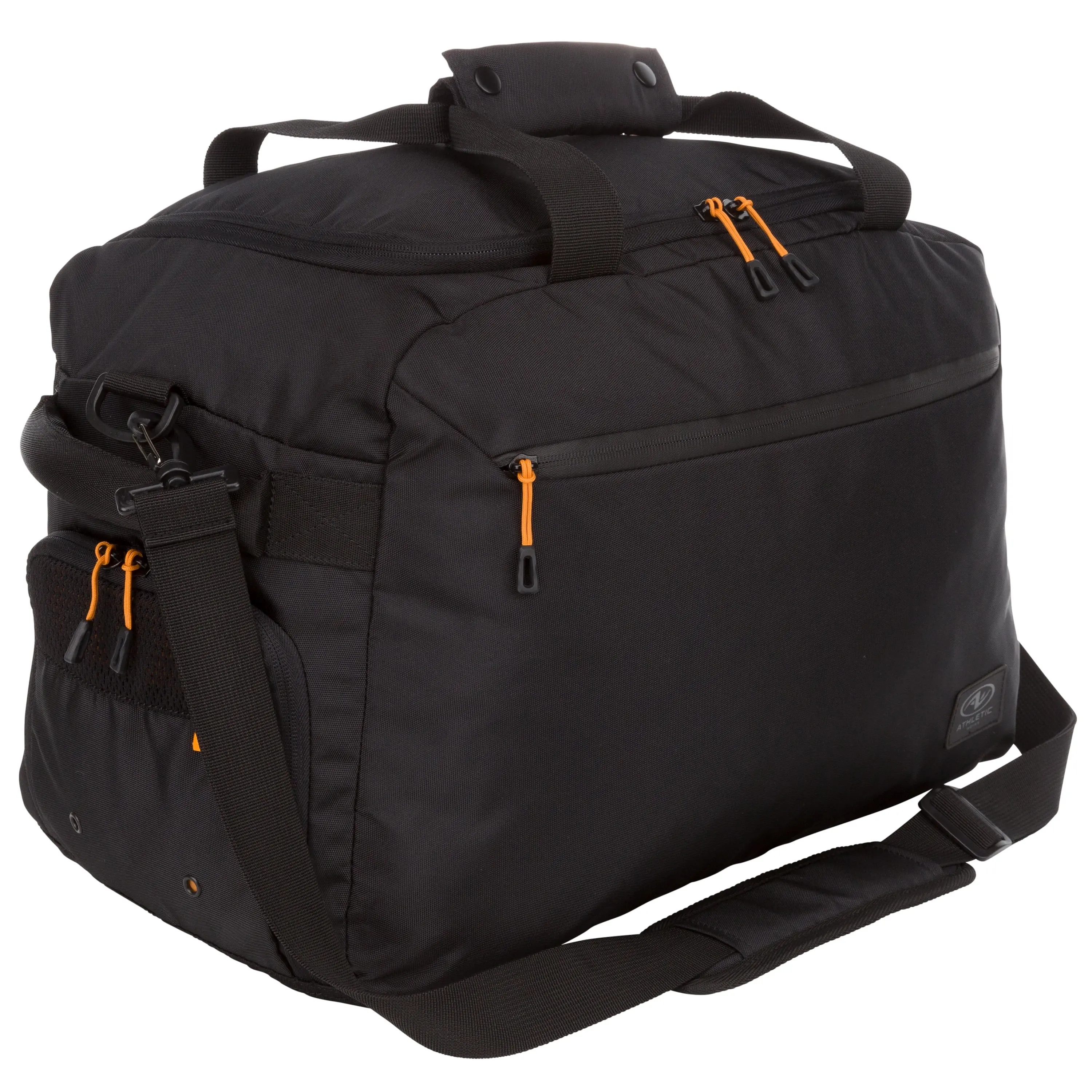Athletic Works Easy Care 13.75-Inch Black Sports Duffel Bag with Carry Strap