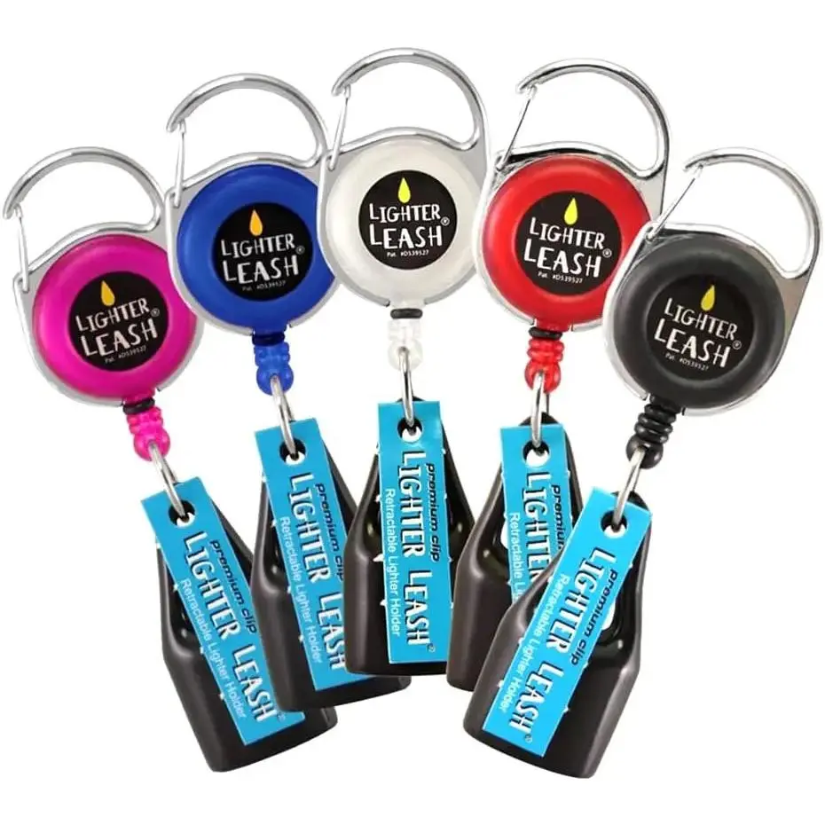 Lighter Holder, Retractable Series, Assorted Colors, 2-Pack, Lightweight Lighter Accessories