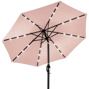 Best Choice Products 10ft Solar LED Lighted Patio Umbrella w/ Tilt Adjustment, UV-Resistant Fabric Best Choice Products 10ft Solar LED Lighted Patio Umbrella w/ Tilt Adjustment, UV-Resistant Fabric