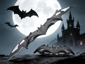 Minimalist Bat Design Metal Art, Abstract Wing Desktop Decor, Modern Geometric Sculpture, Premium Party Celebration Favor, Must-have Collectible Toy & Ornament, Ideal Gift for Men & Women boyfriend Art Figurine gifts for boyfriend