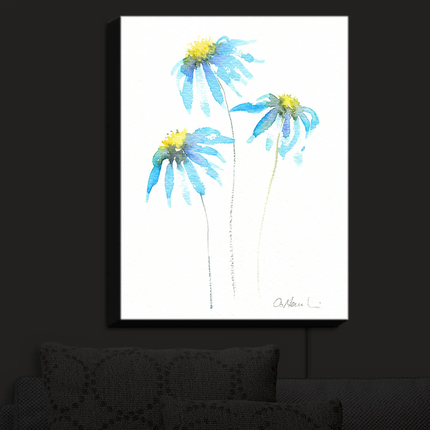 Illuminated Wall Art, Hand Made by DiaNoche Designs |  Amanda Hawkins - Echinacea 3