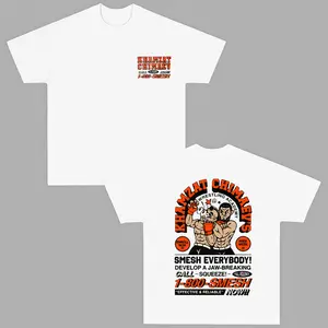 Khamzat Chimaev Smesh Everybody T-Shirt UFC Khamzat Borz Chimaev Tee Ultimate Fighting Championship Graphic Tee for UFC & Sports Fans Short Sleeve Crew Neck Retro Soft Cotton MMA Shirt Perfect Gift for UFC Fans MMA Fans American Made Fightwear