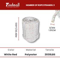 3/4 In White Red 100 FT