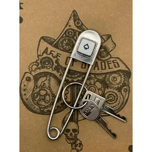 Lloyd-Jumbo Safety Pin with Spade Poker Dice