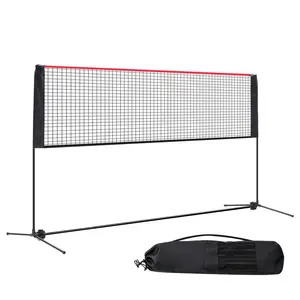 Sweetcrispy 2-in-1 Portable Badminton-Volleyball Net, Height-Adjustable Kids Outdoor Equipment with Carry Bag, Quick Setup for Pool & Backyard, Suitable for Indoor & Outdoor Games