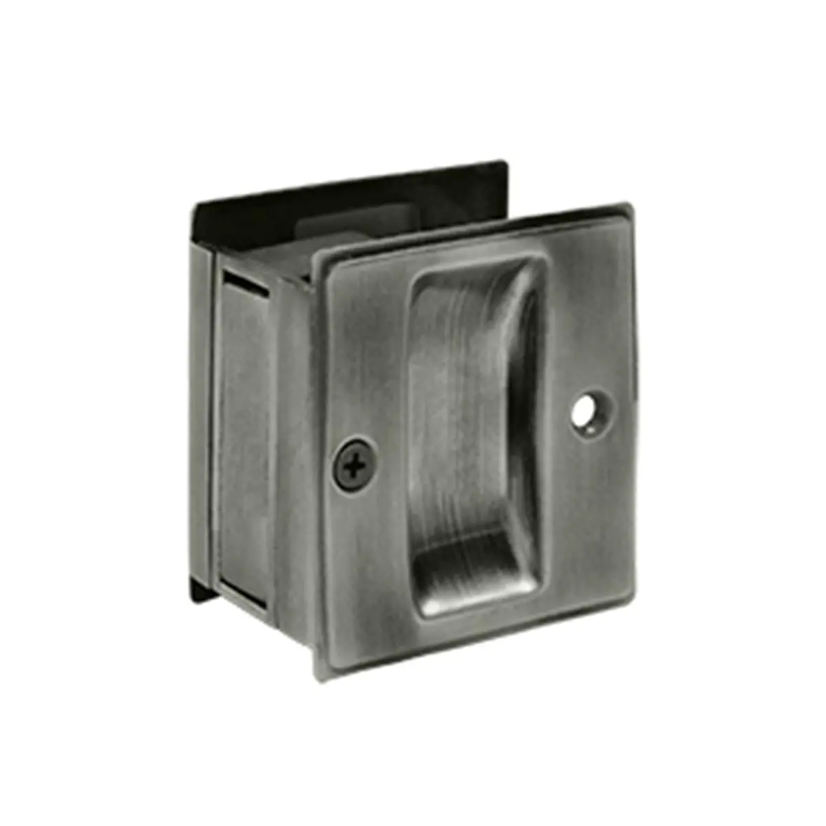 Deltana SDP25U15A Antique Nickel Solid Brass Passage Pocket Lock, 2.5x2.75 in., Mount-Included Motorcycle Security Lock