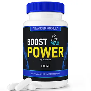 Boost Max Power - Advanced Formula 1000mg Capsules with Natural Ingredients for Health & Wellness 60 Count Supplement
