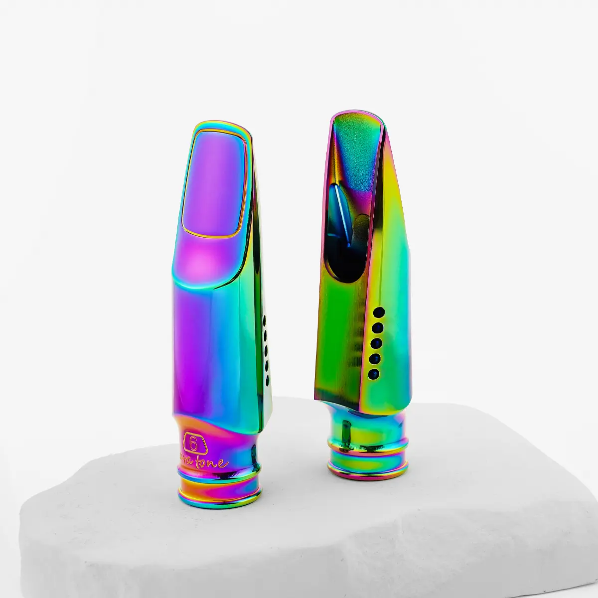 Rainbow Color Plated Alto Sax Metal Mouthpiece, Durable Alloy Sax Mouthpiece with Clear Loud Tone, Powerful Sound & Strong Penetration, Smooth Play for Professional Alto Sax Players,Sax Accessory music enthusiast
