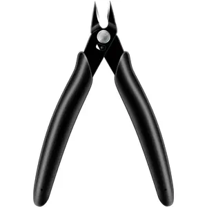 Precision Wire Cutters Flush Cutters Pliers Side Diagonal for Making Electronics with Black Color