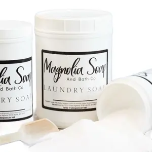 Magnolia Soap - Luxury Laundry Detergent- Several different scents that will leave your clothes smelling luxurious and extra soft.  Tropical scents and a  Coconut scent to leave all the clothes in your  Household smelling luxurious