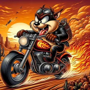 Cartoon Mouse Motorcycle Pattern DIY Diamond Arts Colorful Painting Kit, DIY 5D Diamond Arts Colorful Painting Kit, Wall Art Decor for Home, Diamond Painting Kits