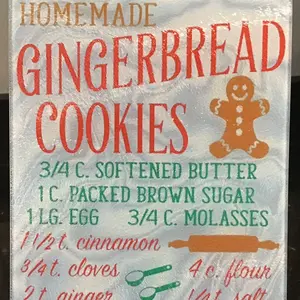 Gingerbread Recipe Cutting Board