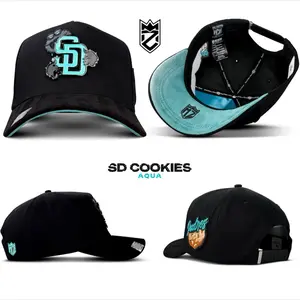 Cap “SD Cookies Aqua”, Black/blue, MzHats.