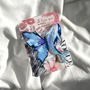 Whale Butterfly Phone Grip Blue Oil Painting Phone Stand Cute Ocean Aesthetic Griptok Acrylic Dreamy Cell Phone Holder Whimsical Gift for Her