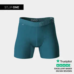 Step One Men's Trunk - Guacamole, Anti-Chafe, Breathable Bamboo Fabric, UltraGlyde Panels, Hidden Elastic Pouch, Premium Underwear, Athletic Daily wear