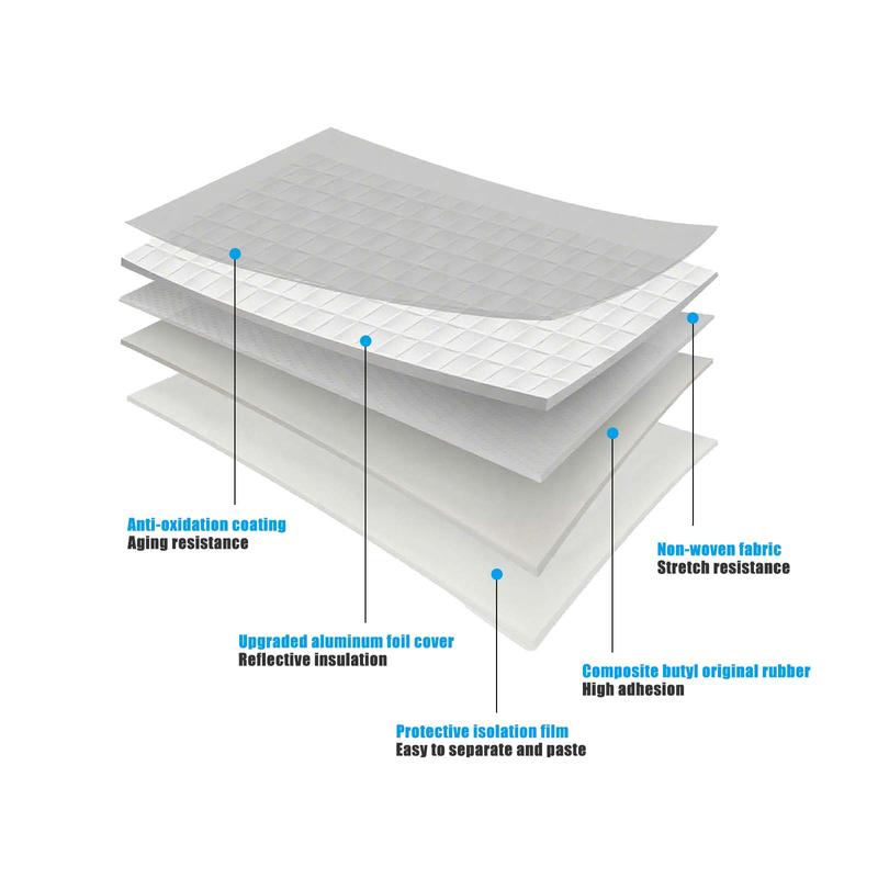 （5.91 in*16.4 ft）Waterproof tape leakage patch butyl tape roof leakage roof color steel tile cracks self-adhesive aluminum foil waterproofing volume