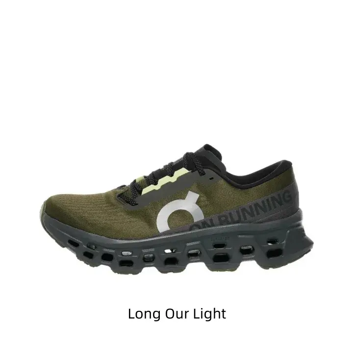 Daily walking sneakers with sturdy airy knit mesh material, muted olive-gray rugged shade and chunky hollow cushion sole, a versatile staple for outdoor and daily casual outfits