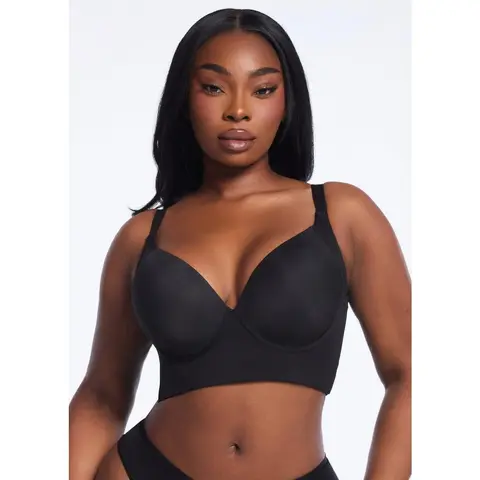 She's Waisted Women's Underwire Push Up Bra - 360-Support, Adjustable Straps, Full Coverage, Smooth Comfortable Fabric, Day Wear