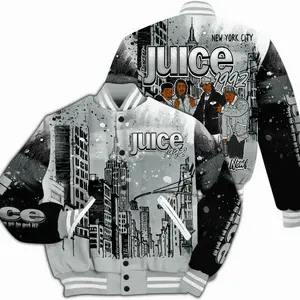 Black Wolf Grey 12s Varsity Jacket - You Got The Juice Sneaker Jacket Q3F